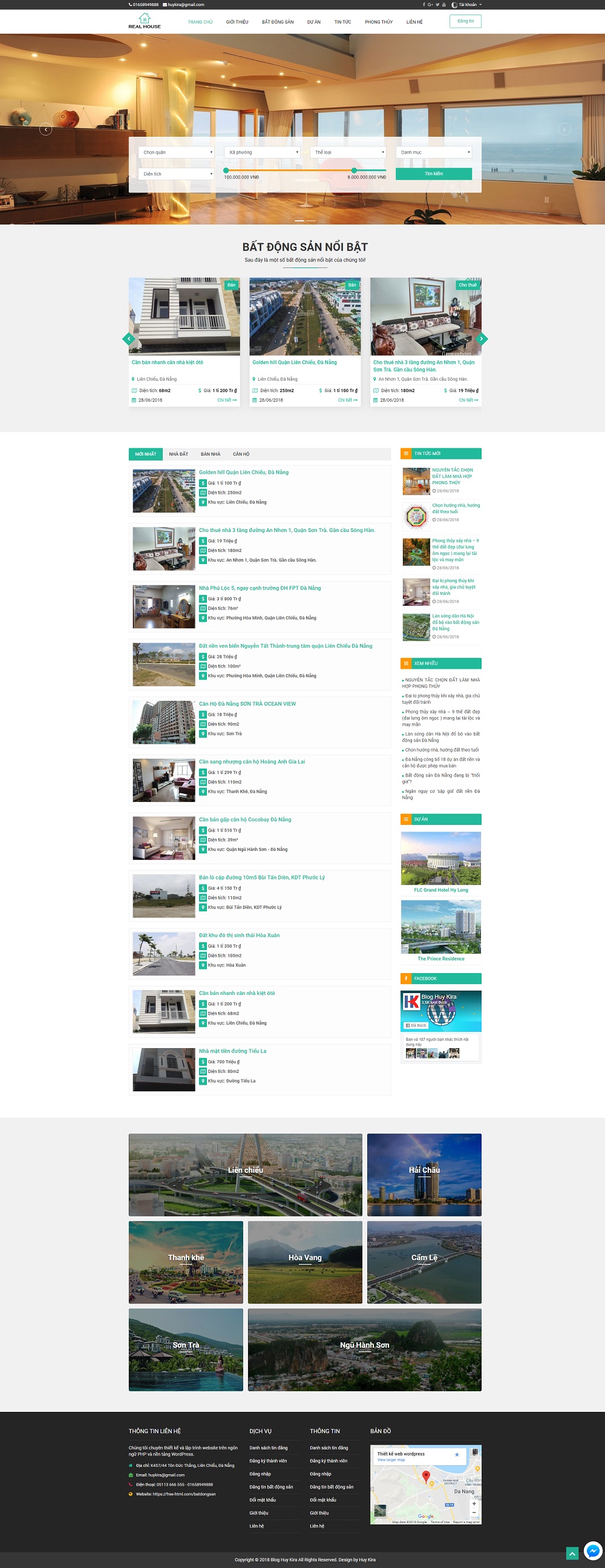 Mẫu website sàn giao dịch bất động sản